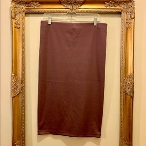 forever 21 contemporary mauve ribbed pencil skirt